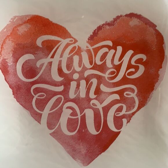 Always In Love Red Heart Jewelry Trinket Tray Clear Dish - Picture 3 of 7